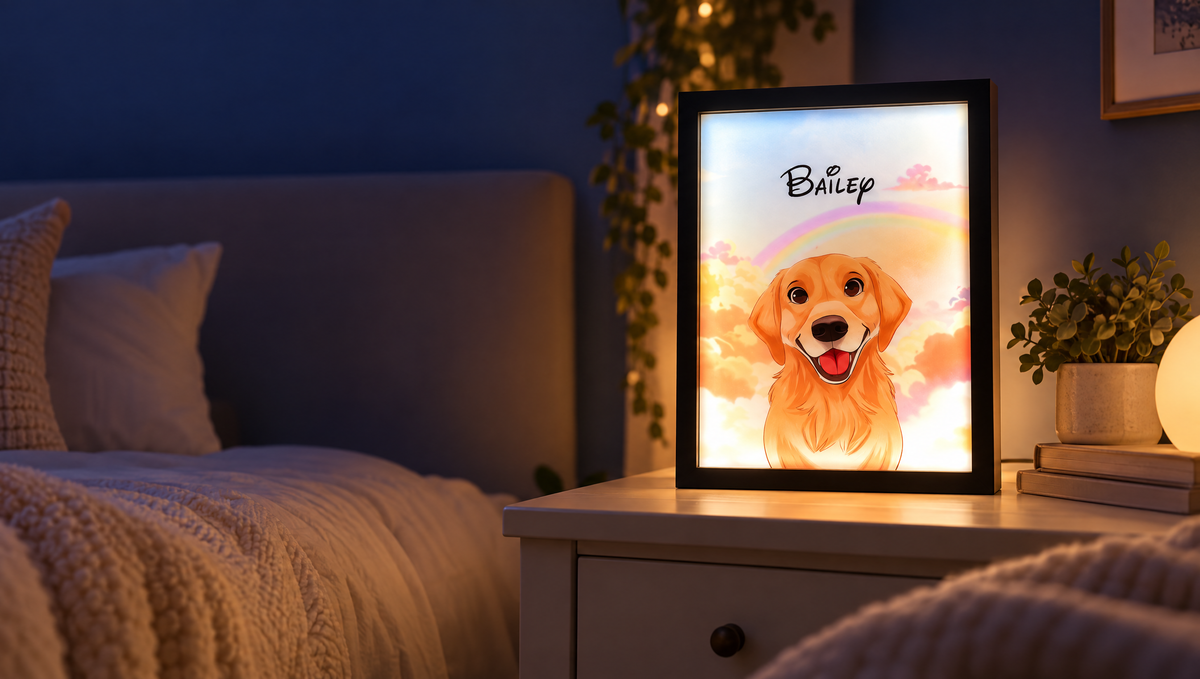 Glowing Paw Custom Light Portrait